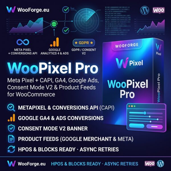 WooPixel Pro: Meta Pixel, GA4, Google Ads & Feeds for WooCommerce